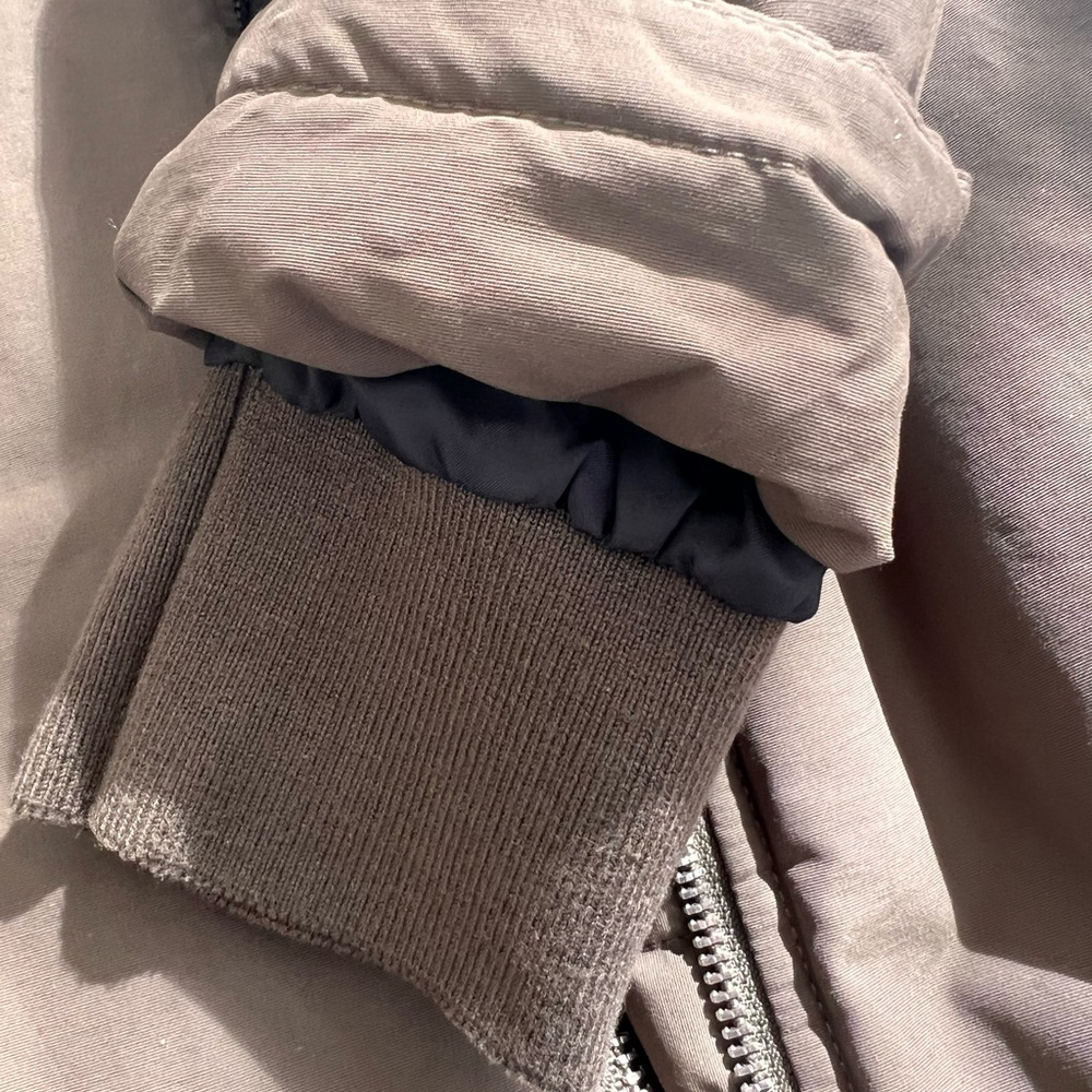 Zara Basic Olive Parka with Black Faux Fur Hood. Size S - Picture 8 of 12